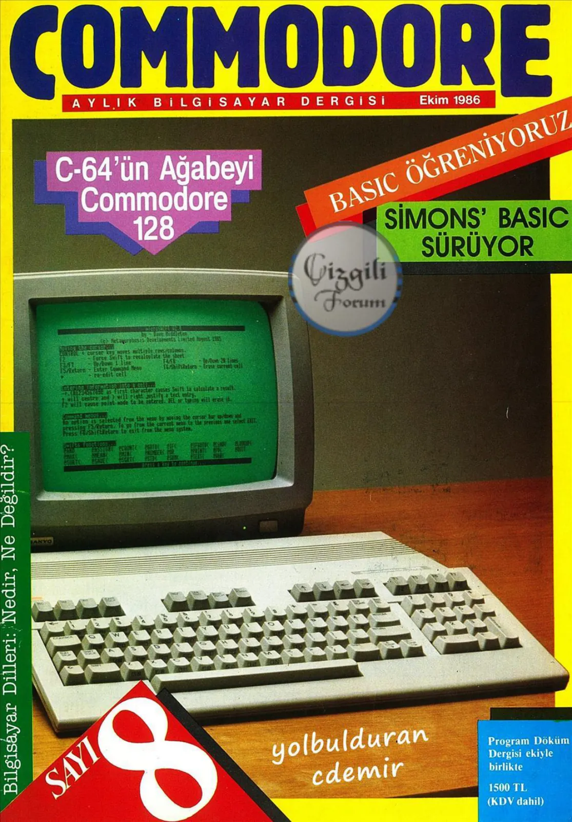 Commodore sayı 8 kapağı
