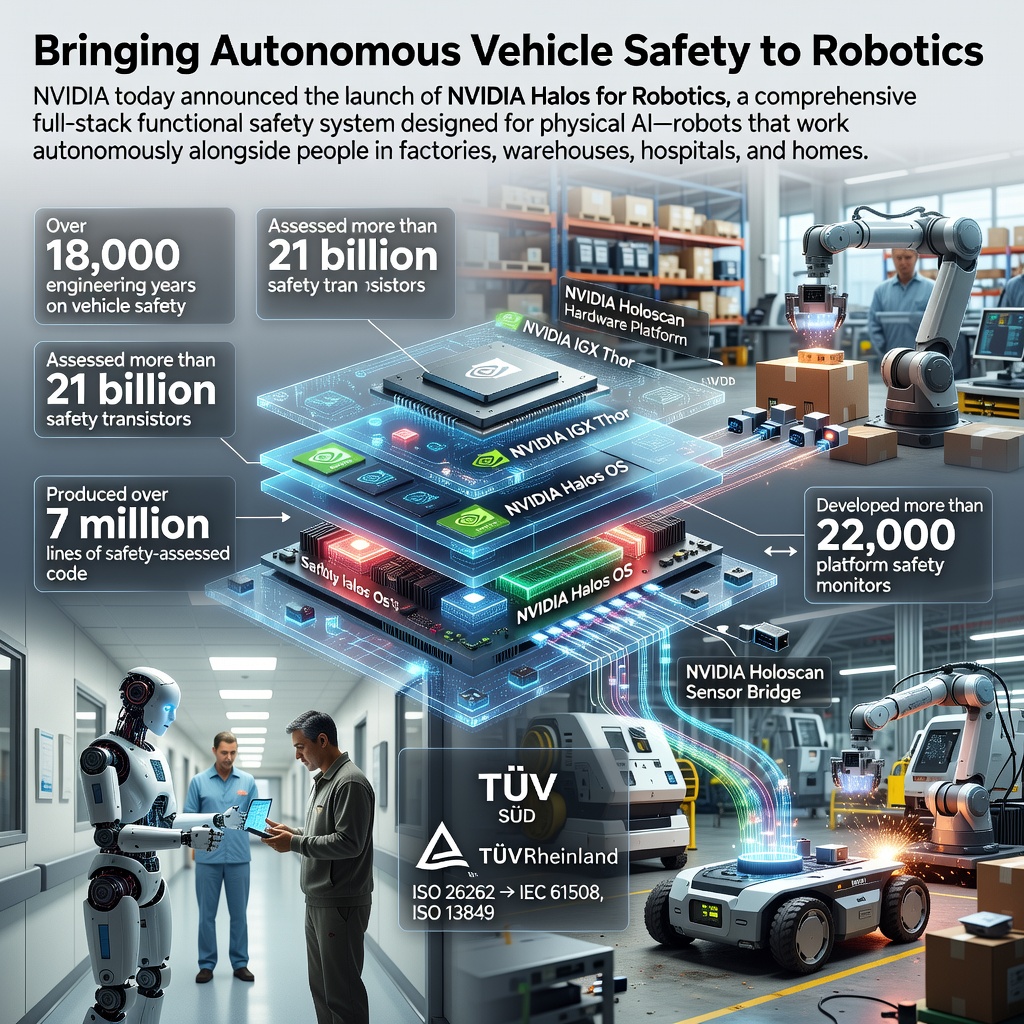 NVIDIA Unveils Halos for Robotics: A Full-Stack Safety System for Physical AI
