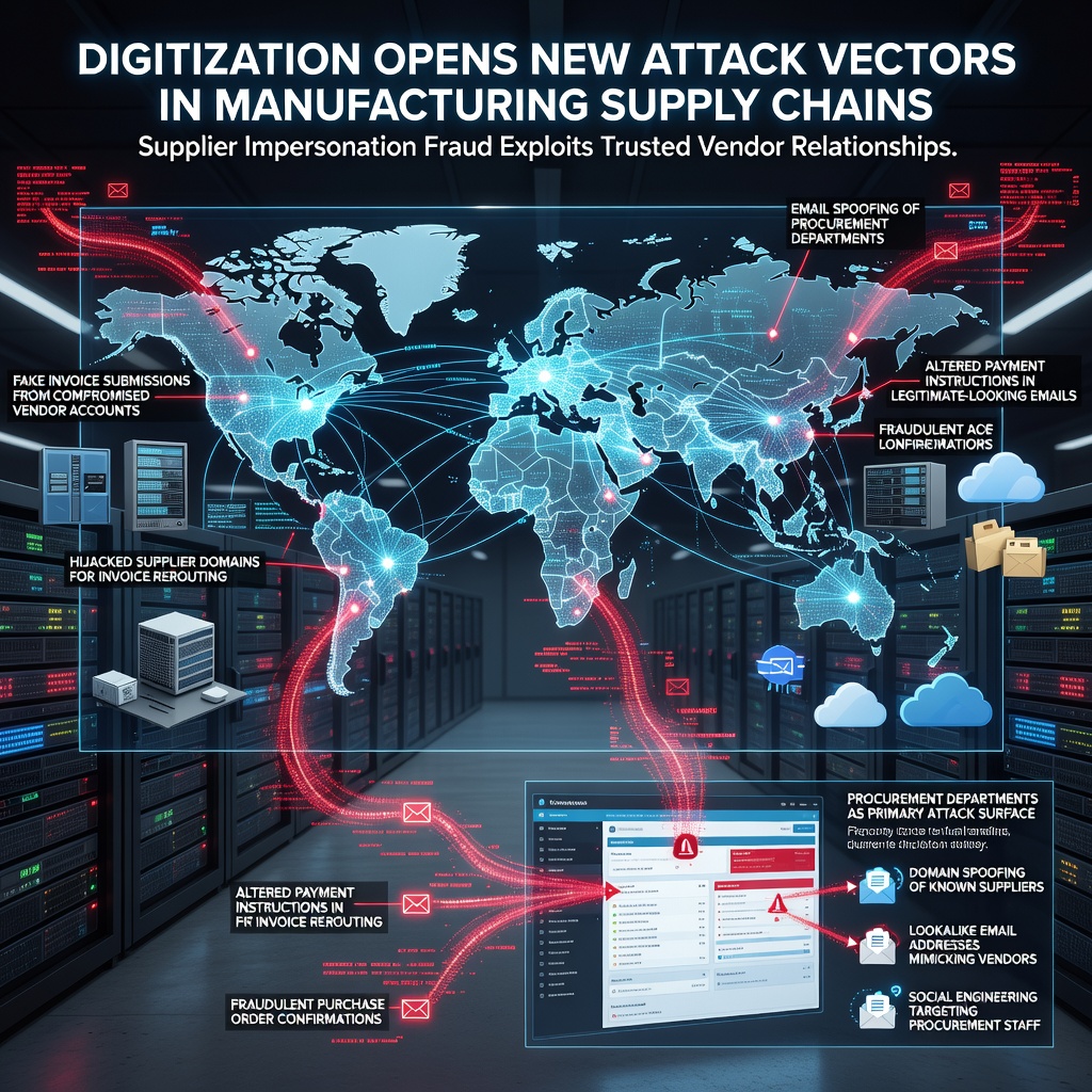 Supplier Impersonation Fraud Emerges as Critical Operational Threat for Industrial Manufacturers