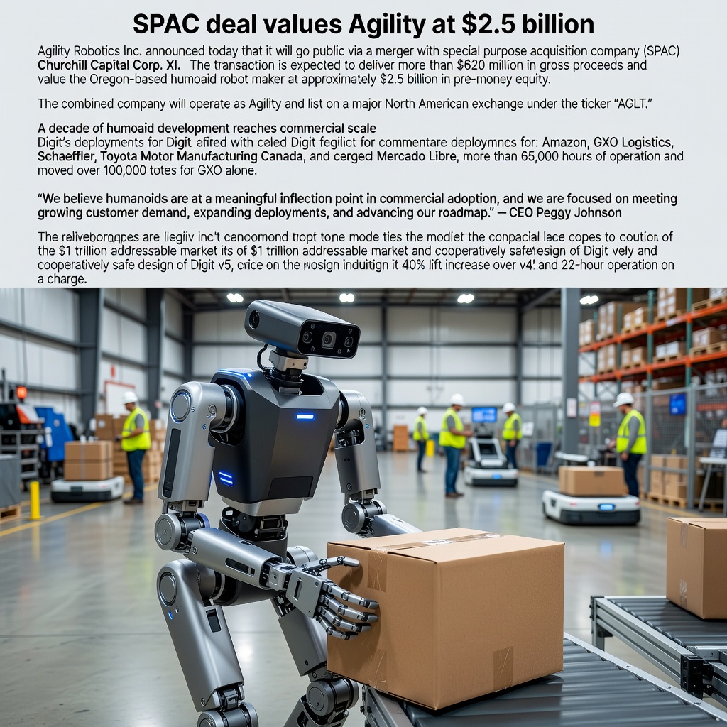 Humanoid maker Agility Robotics to go public through SPAC merger
