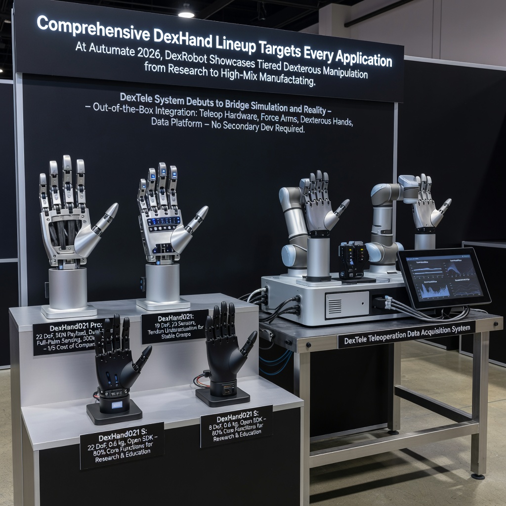DexRobot Unveils Full Dexterous Hand Series and New DexTele Teleoperation System at Automate 2026