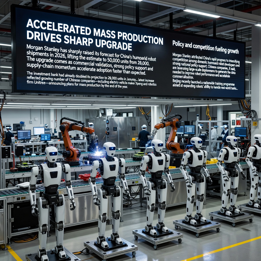 China’s robot rush: Morgan Stanley raises 2026 forecast to 50,000 units