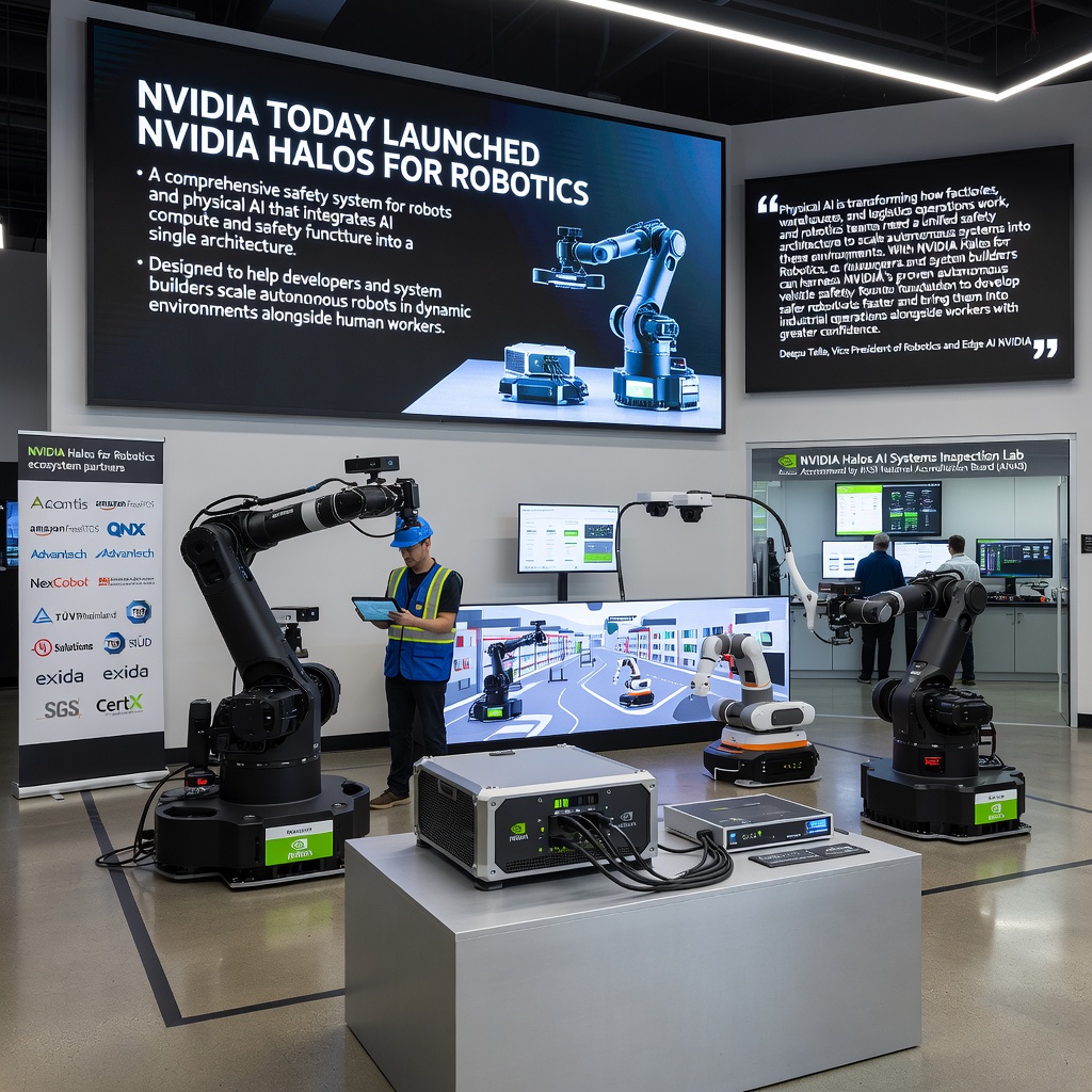 NVIDIA Releases Halos, a Full-Stack Safety System for Robotics