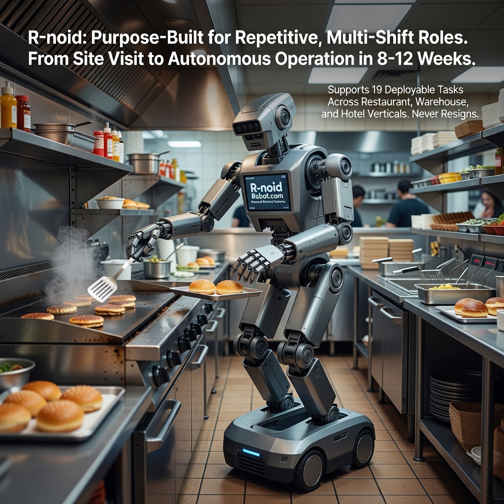 Robot.com Launches R-noid, a Humanoid Built For the Work That Burns People Out