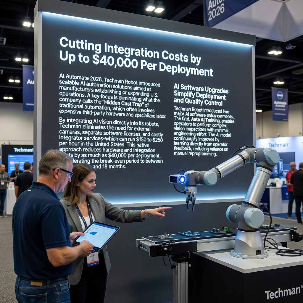 Techman Robot Unveils AI Automation Solutions to Support US Manufacturing Expansion at Automate 2026