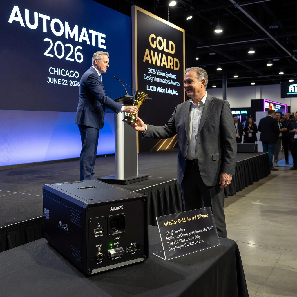 LUCID’s Atlas25 Camera with RDMA Earns Gold in 2026 Vision Systems Design Innovators Awards