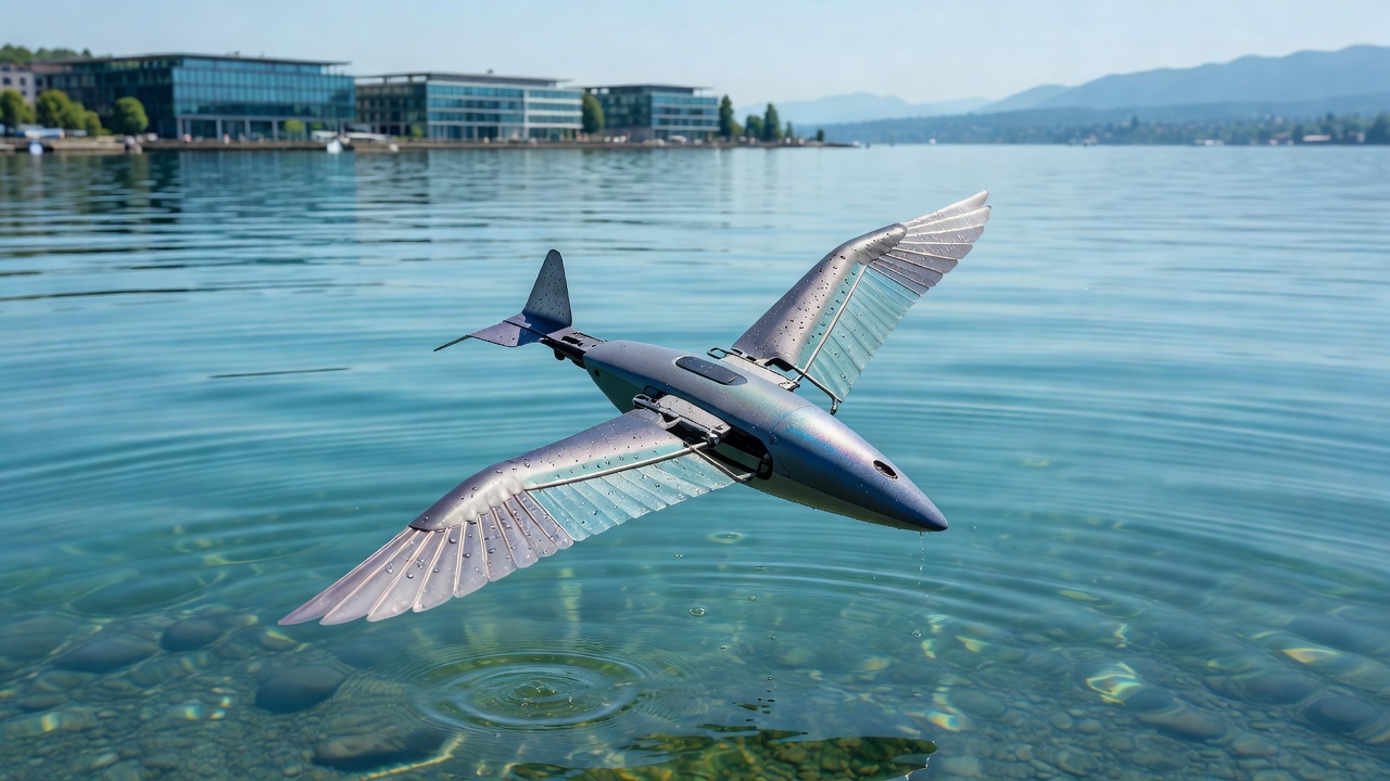 New flapping robot swims and flies like a diving bird