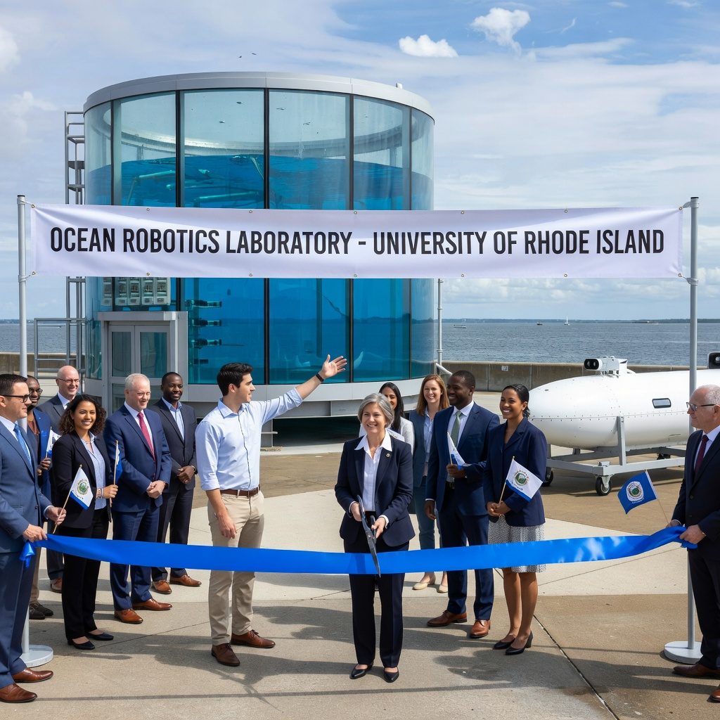 Underwater Ribbon Cutting Ushers in New URI Ocean Robotics Laboratory