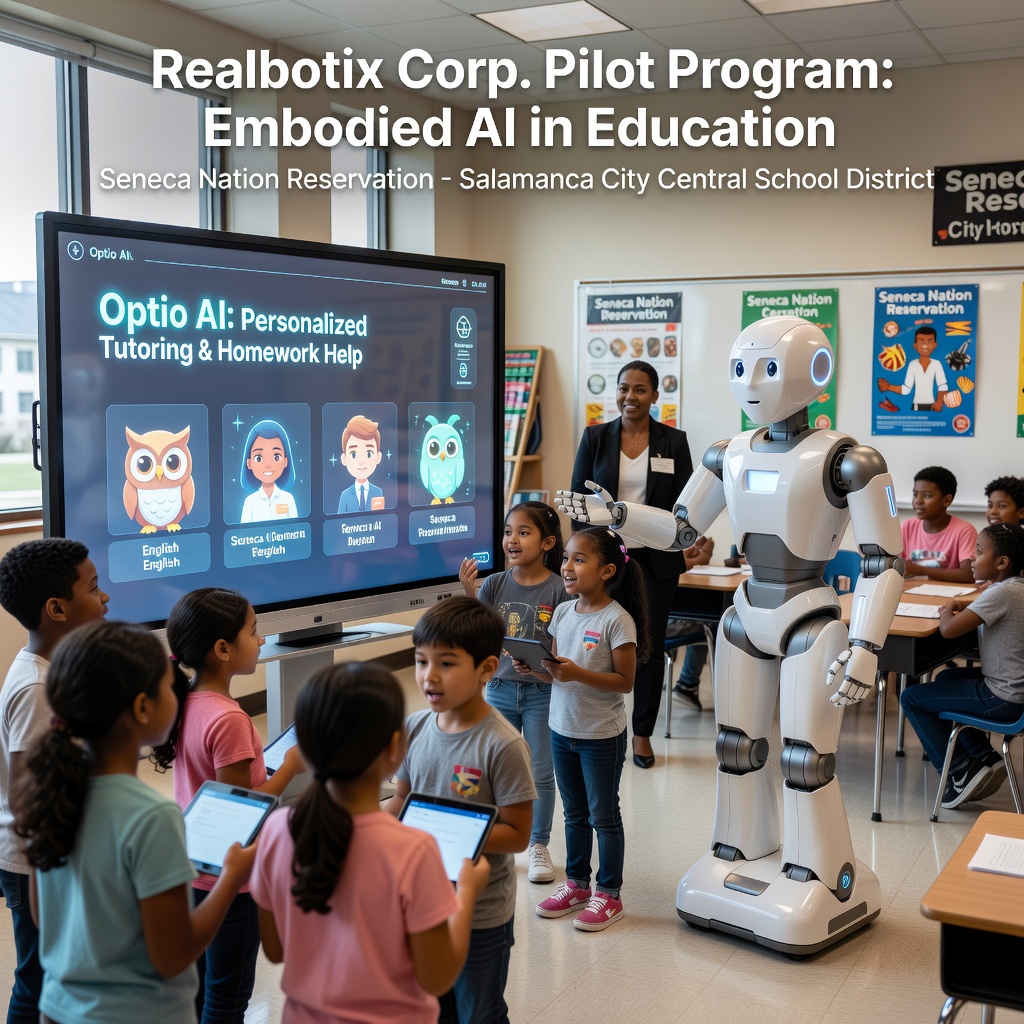 Realbotix to Deploy First Humanoid Robot and AI Teacher's Assistant in U.S. School District