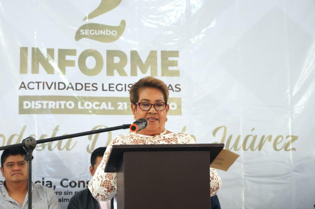La diputada Modesta Delgado Juárez rinde su Segundo Informe de Actividades Legislativas