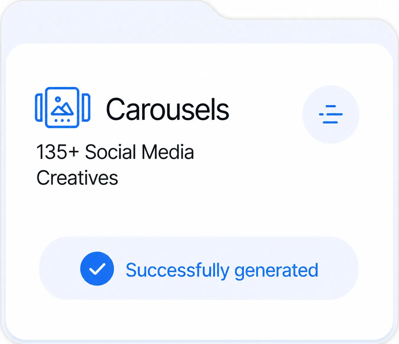 Ready-to-publish creatives