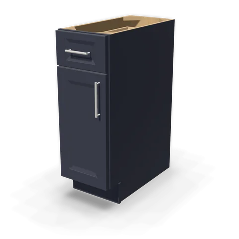 B12 cabinet in Bevel Blue, angle view