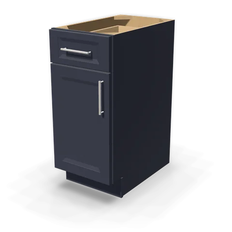 B15 cabinet in Bevel Blue, angle view