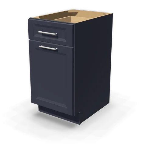 B18TR cabinet in Bevel Blue, angle view