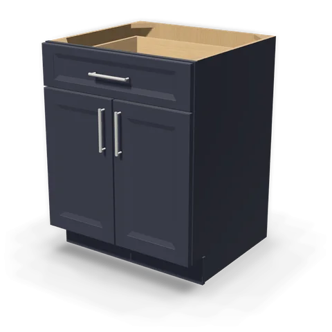 B27 cabinet in Bevel Blue, angle view