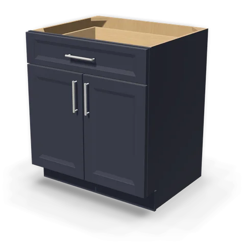 B30 cabinet in Bevel Blue, angle view