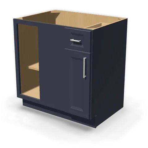 BBC39/42 cabinet in Bevel Blue, angle view