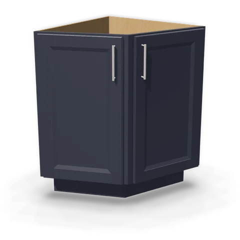 BEC24 cabinet in Bevel Blue, angle view