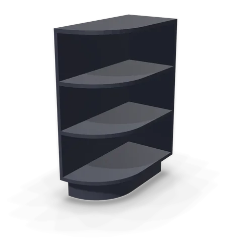 BES12 cabinet in Bevel Blue, angle view