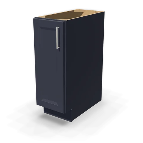 BF1224 cabinet in Bevel Blue, angle view