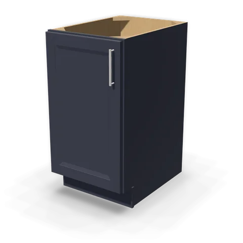 BF1824 cabinet in Bevel Blue, angle view