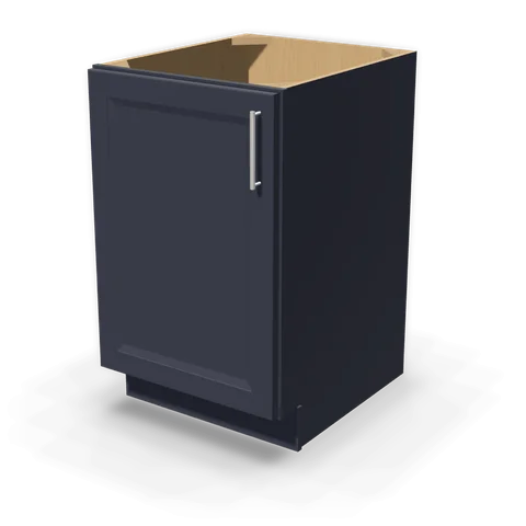 BF2124 cabinet in Bevel Blue, angle view