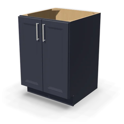 BF2424 cabinet in Bevel Blue, angle view