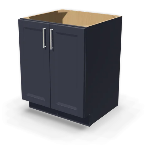 BF2724 cabinet in Bevel Blue, angle view