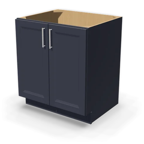 BF3024 cabinet in Bevel Blue, angle view
