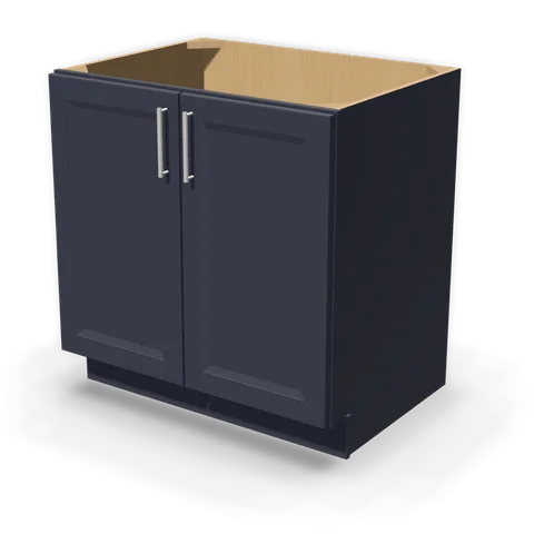 BF3324 cabinet in Bevel Blue, angle view