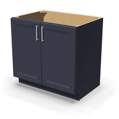 BF3624 cabinet in Bevel Blue, angle view