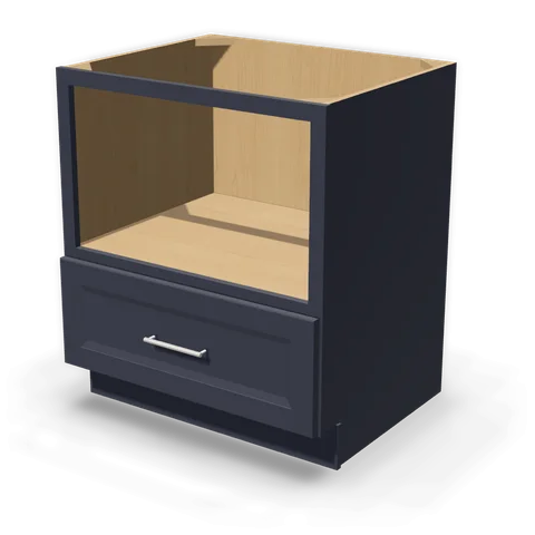 BMC30 cabinet in Bevel Blue, angle view