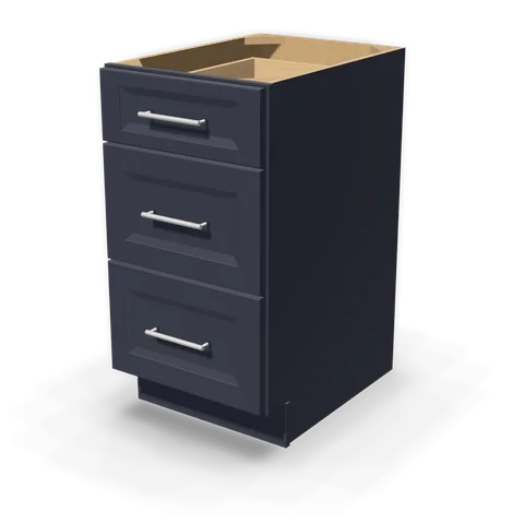 DB18 cabinet in Bevel Blue, angle view