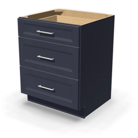 DB27 cabinet in Bevel Blue, angle view