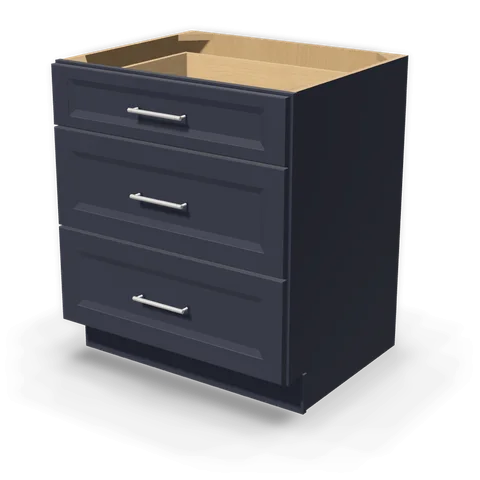 DB30 cabinet in Bevel Blue, angle view