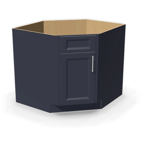 DSB36 cabinet in Bevel Blue, angle view
