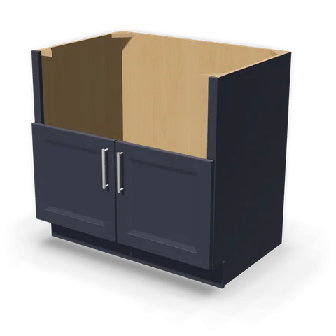 FS36 cabinet in Bevel Blue, angle view
