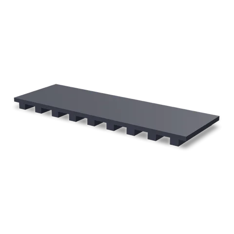GL-36 cabinet in Bevel Blue, angle view
