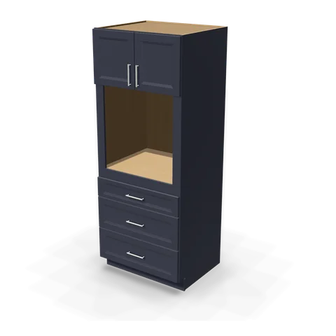 OC338427 cabinet in Bevel Blue, angle view