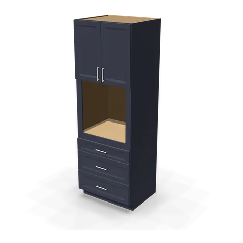 OC339627 cabinet in Bevel Blue, angle view
