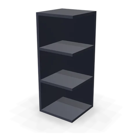 OE1230 cabinet in Bevel Blue, angle view