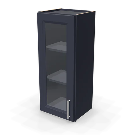 PGDW1536 cabinet in Bevel Blue, angle view