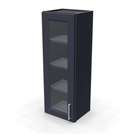 PGDW1542 cabinet in Bevel Blue, angle view
