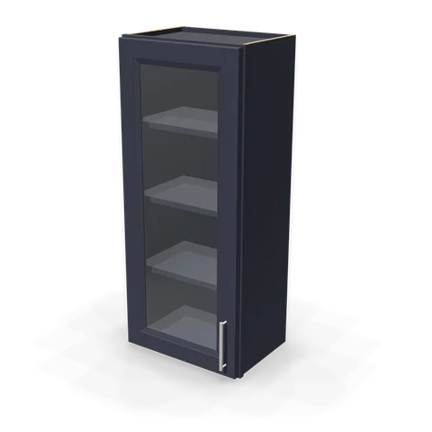 PGDW1842 cabinet in Bevel Blue, angle view