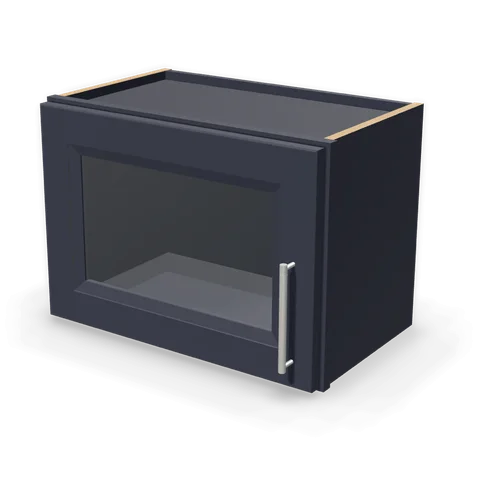 PGDW2115 cabinet in Bevel Blue, angle view