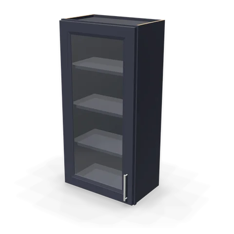 PGDW2142 cabinet in Bevel Blue, angle view