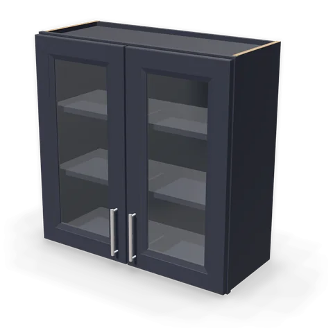 PGDW3030 cabinet in Bevel Blue, angle view