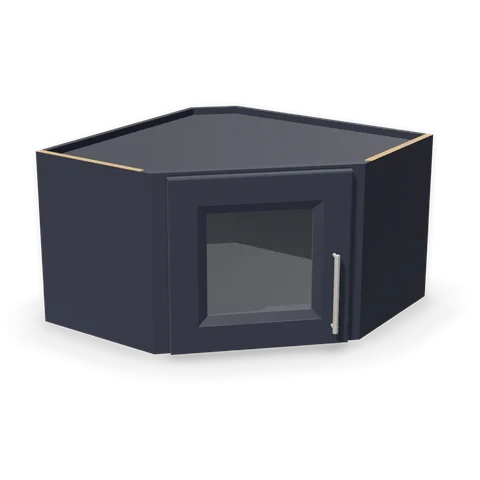 PGDWDC2415 cabinet in Bevel Blue, angle view