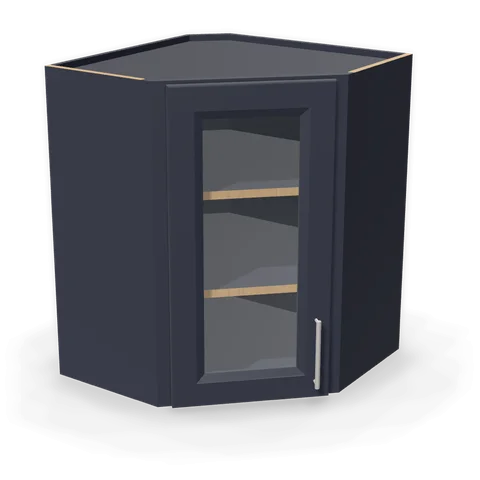 PGDWDC2430 cabinet in Bevel Blue, angle view