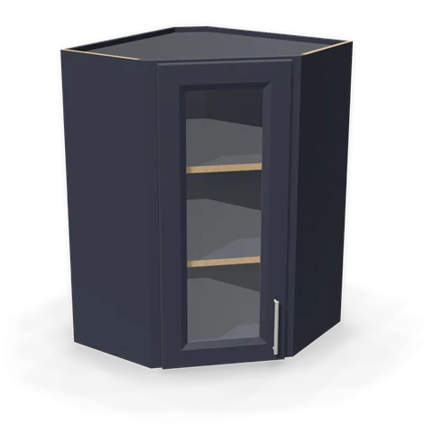 PGDWDC2436 cabinet in Bevel Blue, angle view